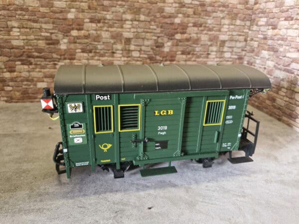 LGB 30190 Gepäckwagen grün Zugschlussleuchten