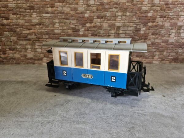 LGB Personenwagen 2.Klasse Blau/Beige
